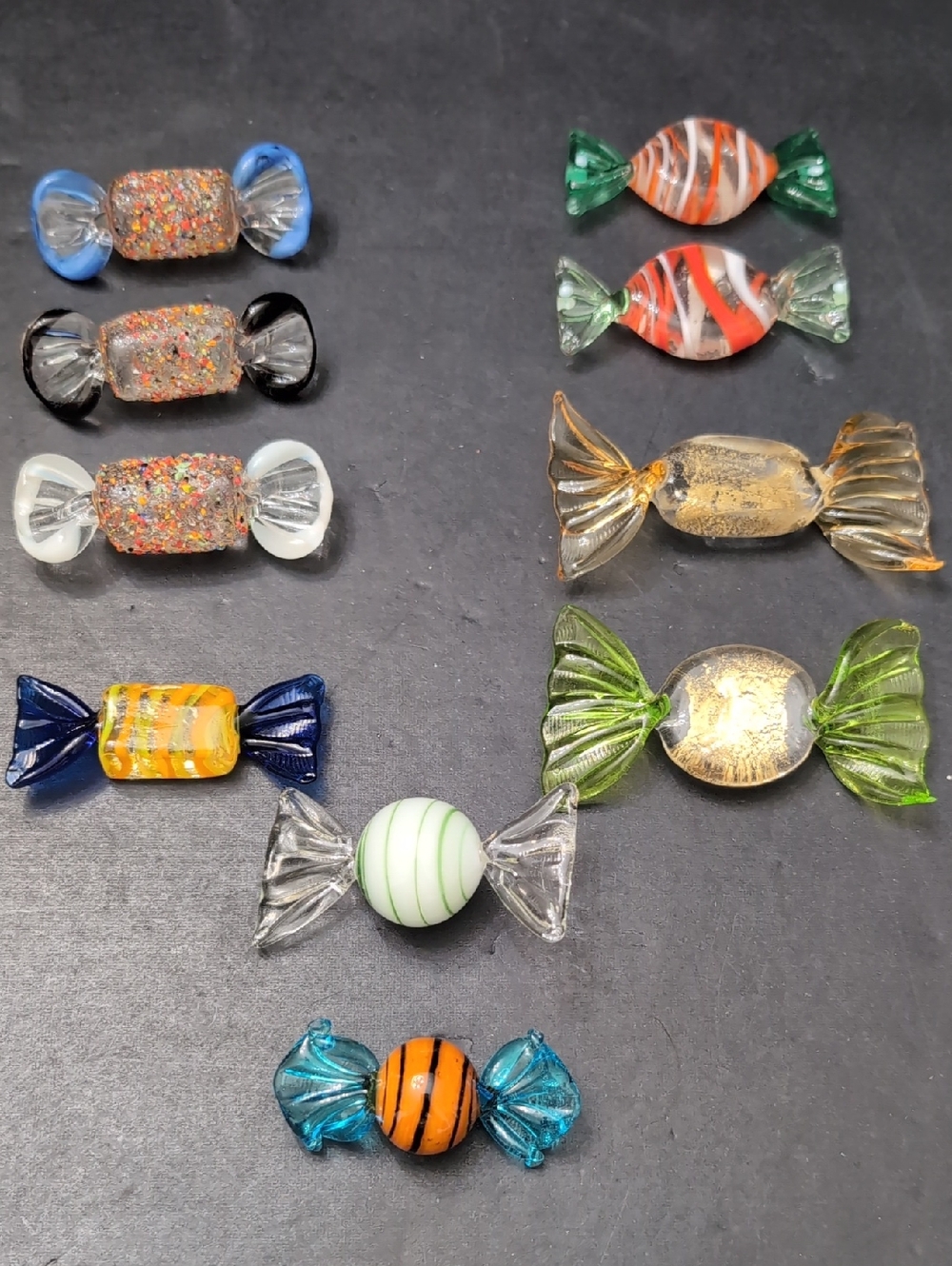 VGT,Lot Of Handlblown Murano Glass Candies.